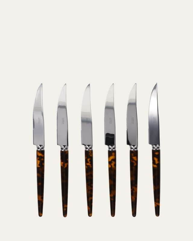 Tang 6-Piece Steak Knives, Tortoise